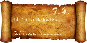 Tézsla Hajnalka névjegykártya