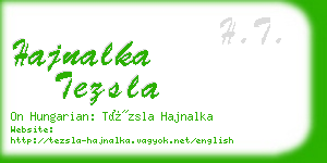 hajnalka tezsla business card
